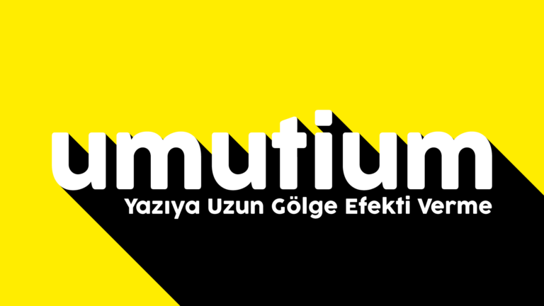 Illustartorda Yaziya Uzun Golge Verme