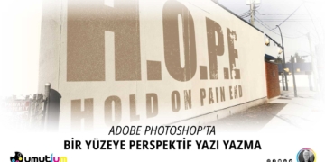 Adobe Photoshopta Bir Yuzeye Perspektif Yazi Yazma
